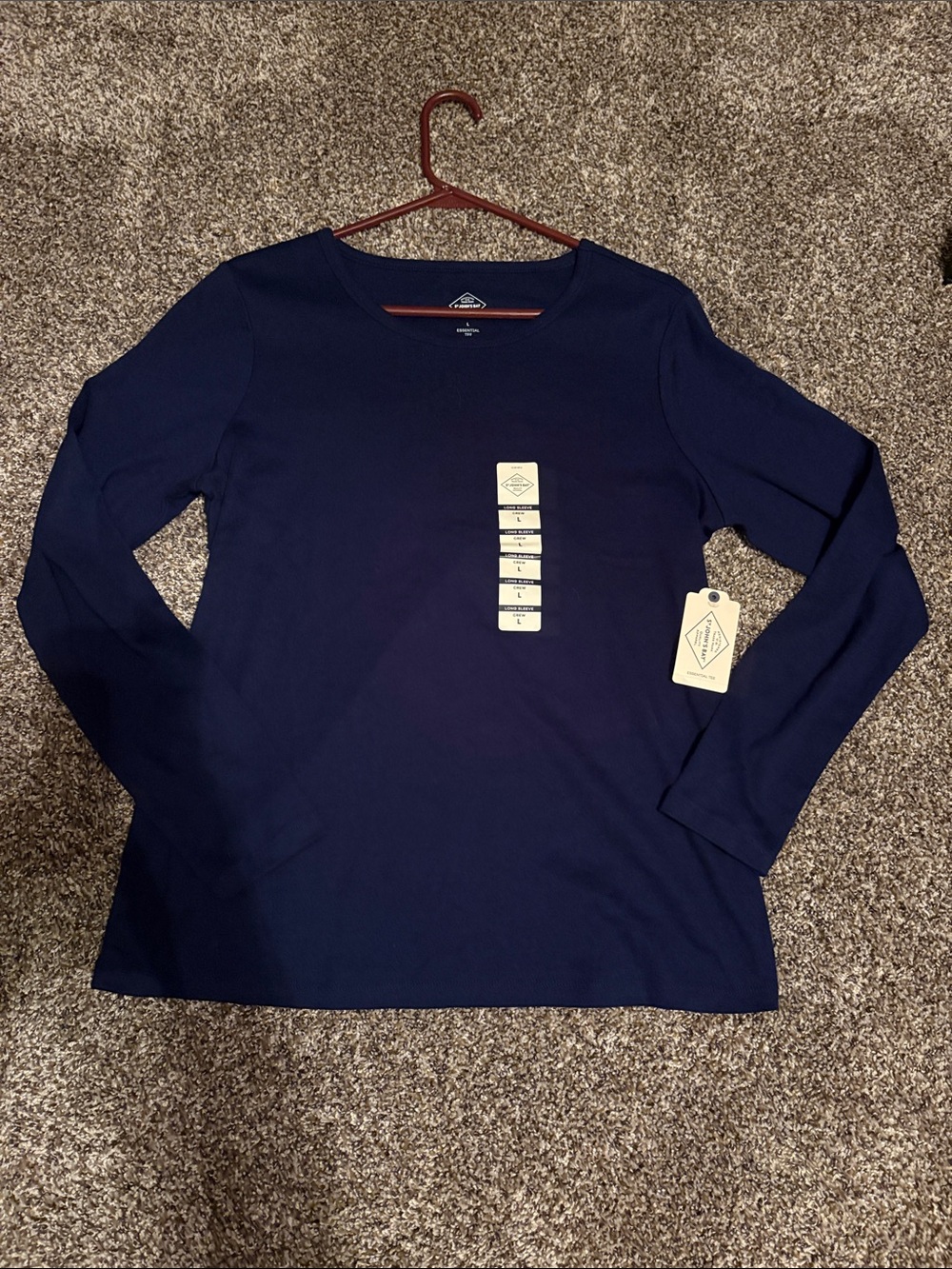 Classic Navy Long Sleeve Top St. John’s Bat NWT